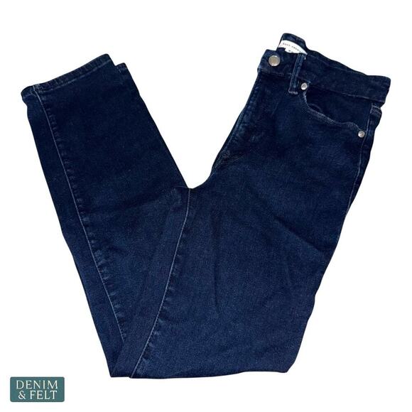 Good American Always Fits Good Waist Skinny Jeans Dark Wash Size 6-12 Stretch - Picture 6 of 10